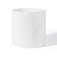 Load image into Gallery viewer, Cylinder Glazed White Ceramic Planter