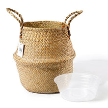 Load image into Gallery viewer, Brown Seagrass Planter Basket

